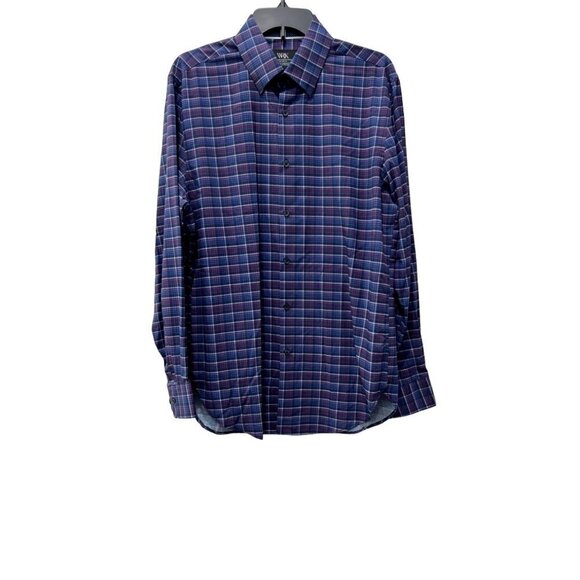 NWOT W.R.K Size 16 OMBRE 4 Way Stretch CHECK PERFORMANCE DRESS SHIRT MSRP $98 - Picture 3 of 14
